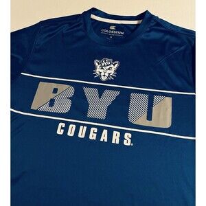 BYU Brigham Young University Cougars NCAA Performance T-Shirt LARGE Basketball